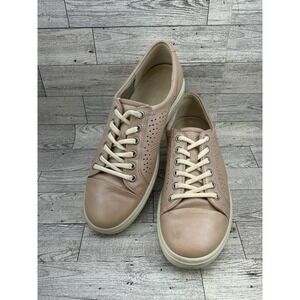 ECCO‎ Soft 7 Perforated Leather Lace Up Sneakers Rose Pink EU 39 US 8